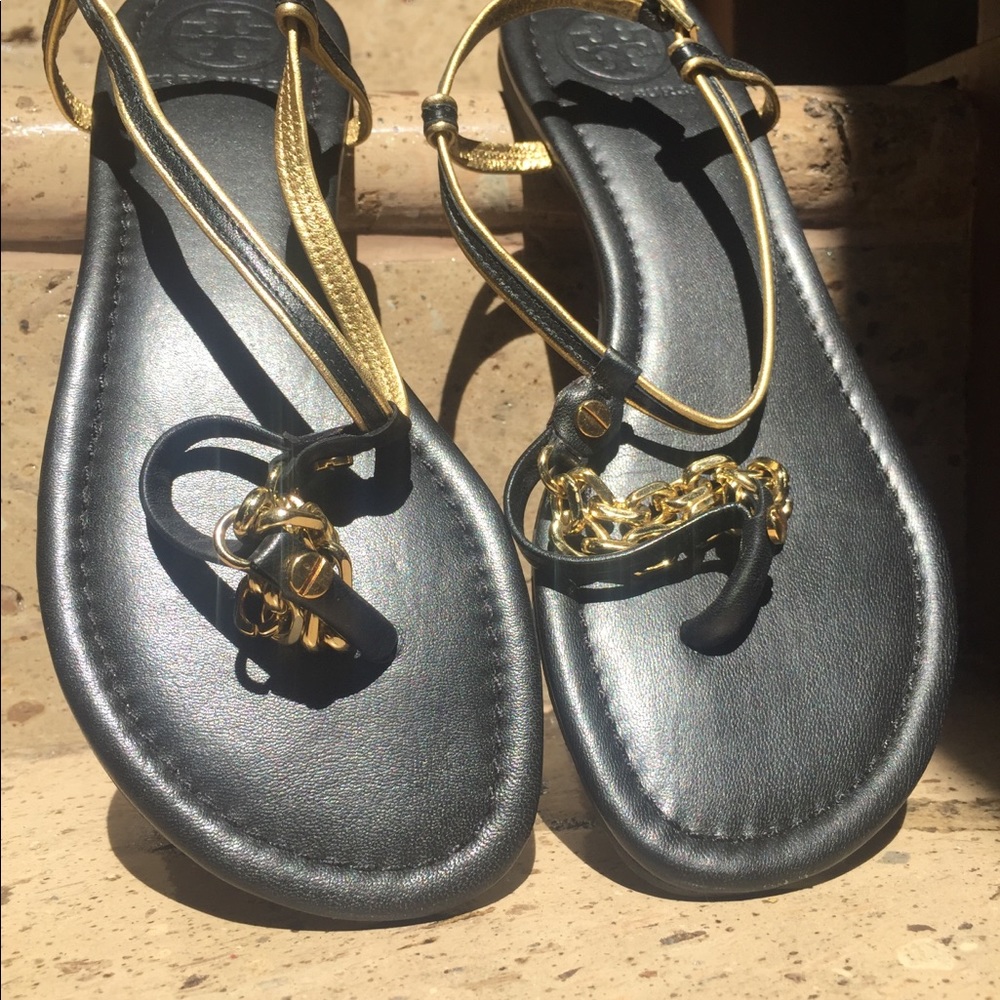 Tory Burch  “Shane Mestico” Sandals Black Size:7